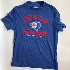 Texas Rangers baseball men’s tee blue large